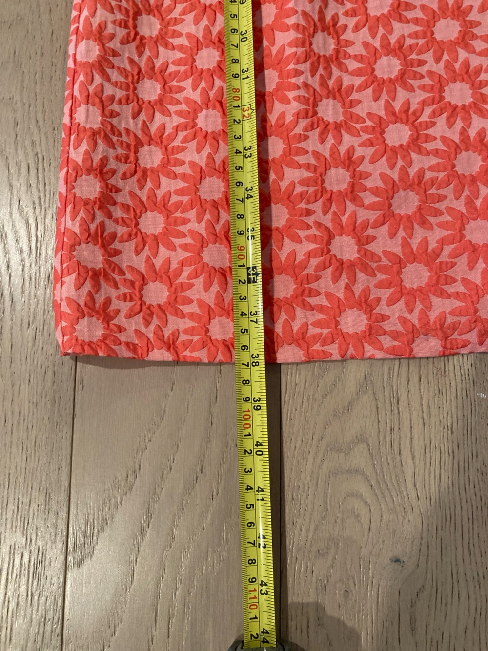 Boden Coral Pink Daisy Jacquard Shift Dress 6 - Picture 8 of 10